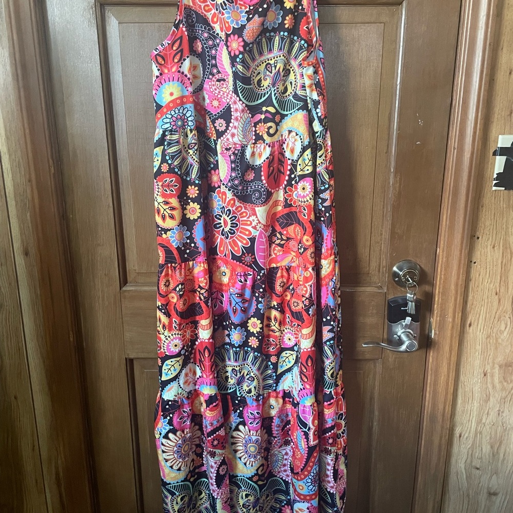 SHEIN Multicolor Bohemian Maxi Dress